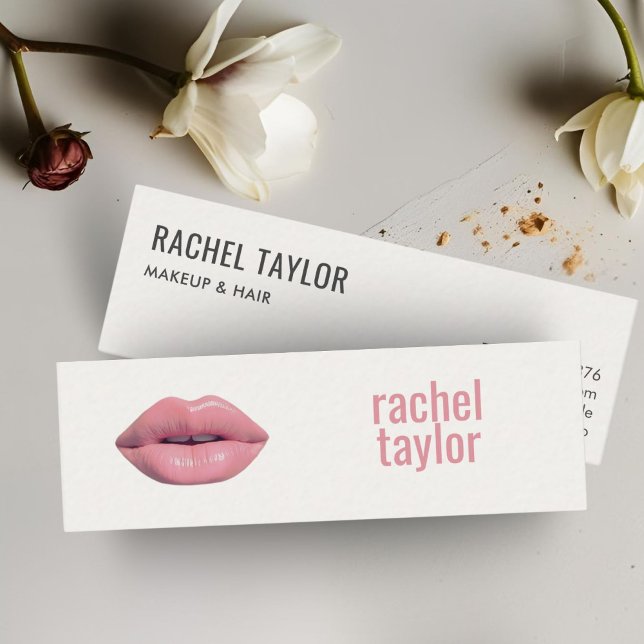 Mini Carte de visite de maquillage chaud 3D rose (Créateur téléchargé)