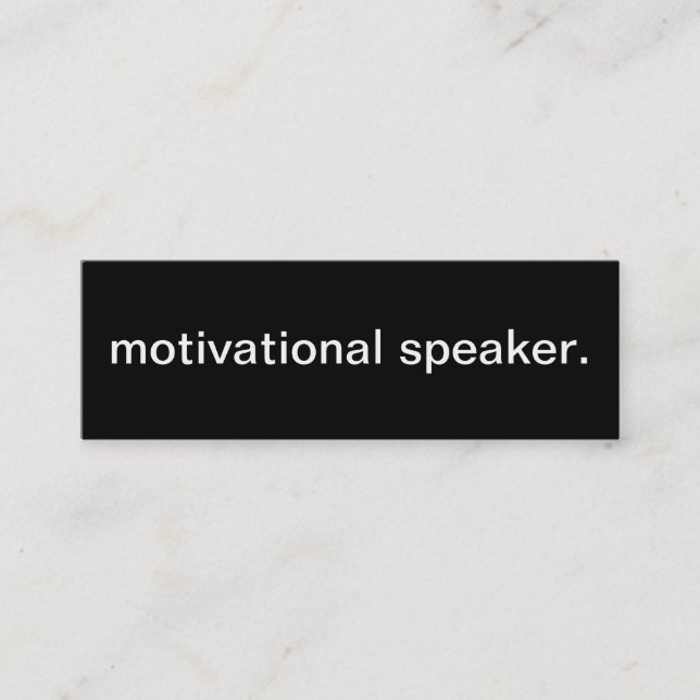 Mini Carte de visite de motivation de haut-parleur (Devant)