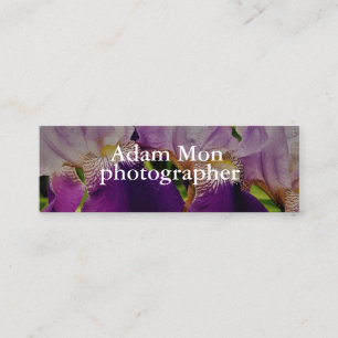 Mini carte de visite de photo florale moderne