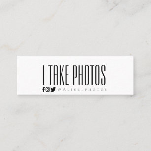 Mini carte de visite de photographie moderne