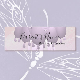 Mini Carte de visite de pluie violette