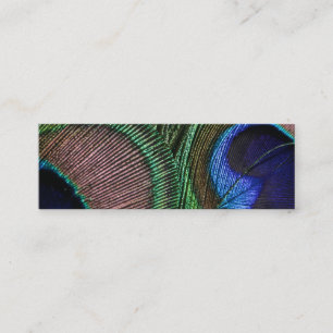 Mini Carte de visite de plume de paon
