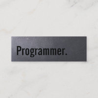 Carte de visite de programmeur de noir de charbon