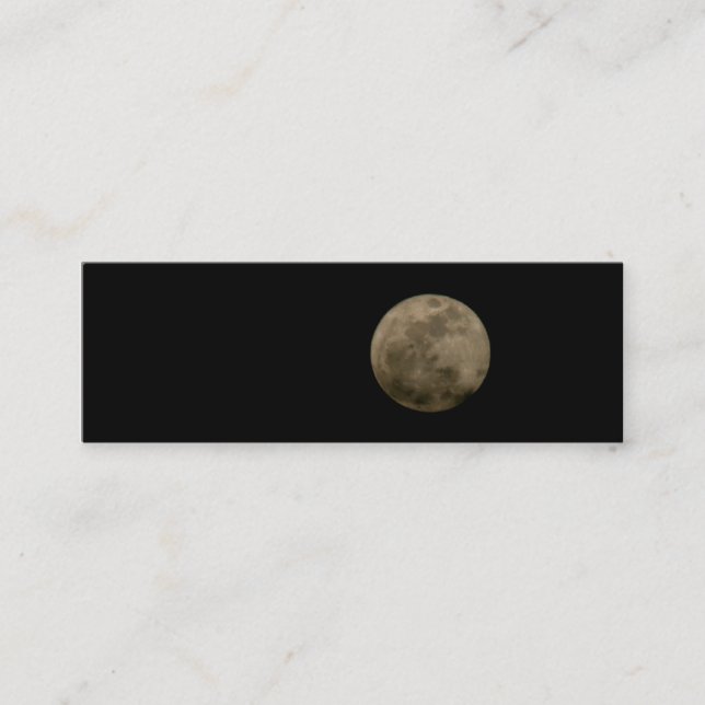Mini carte de visite de signet de Pleine lune (Devant)