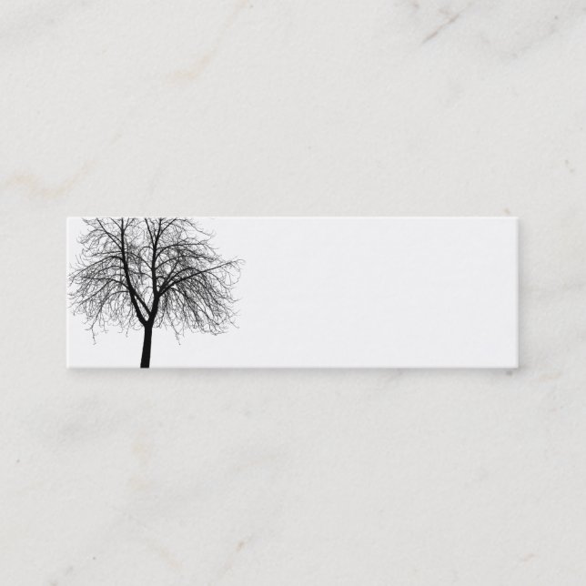 Mini Carte de visite de silhouette d'arbre (Devant)