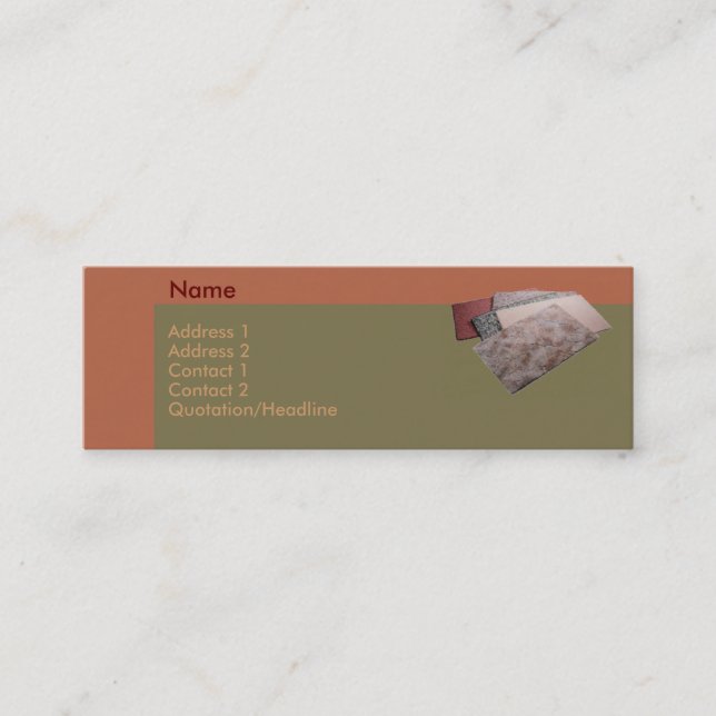 Mini Carte de visite de tapis (Devant)
