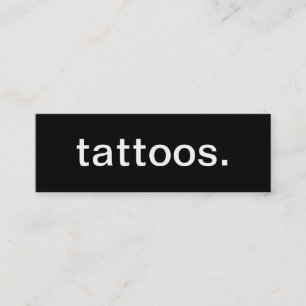 Mini Carte de visite de tatouages