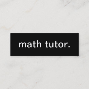 Mini Carte de visite de tuteur de maths