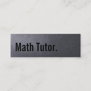 Mini Carte de visite de tuteur de maths de noir de