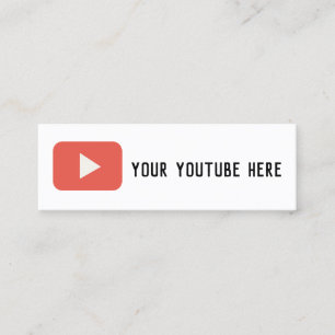 Mini carte de visite de youtube