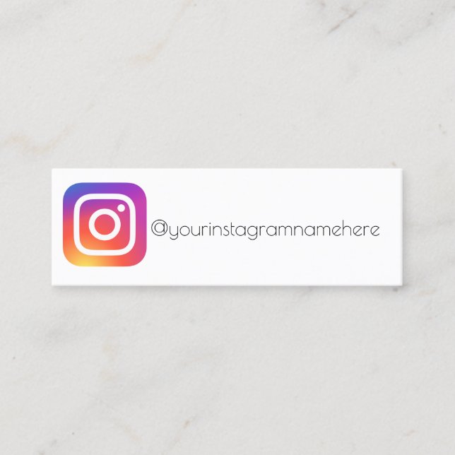 Mini carte de visite d'espace instagram (Devant)