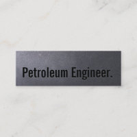 Carte de visite d'ingénieur de pétrole de noir de