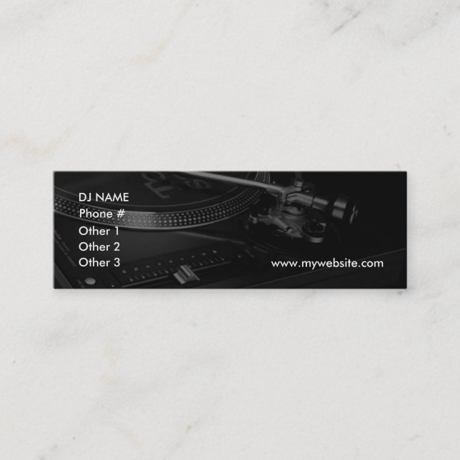 Mini Carte de visite DJ (Devant)