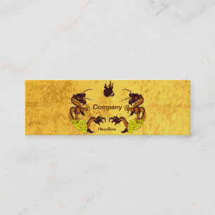 Mini Carte de visite d'or de dragons