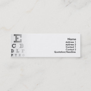 Mini Carte de visite du diagramme des yeux