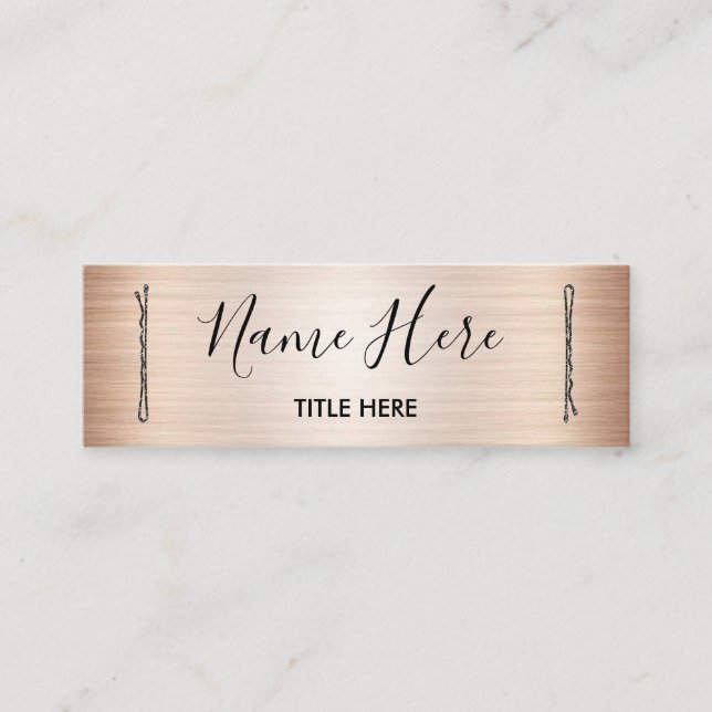 Mini Carte de visite élégant de coiffeur avec des (Devant)