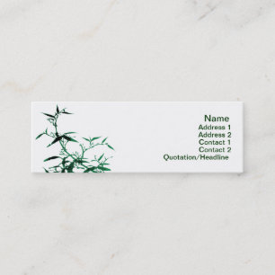 Mini Carte de visite en bambou vert