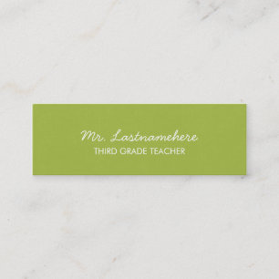 Mini Carte de visite enseignant moderne et simple