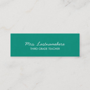 Mini Carte de visite enseignant moderne et simple