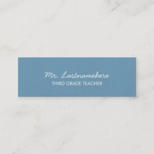 Mini Carte de visite enseignant moderne et simple