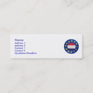 Mini Carte de visite Euro Pays-Bas