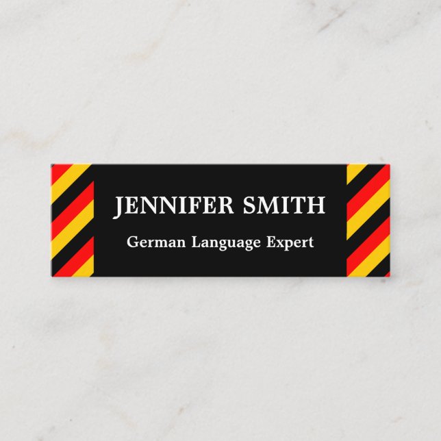 Mini Carte de visite expert en langue allemande (Devant)