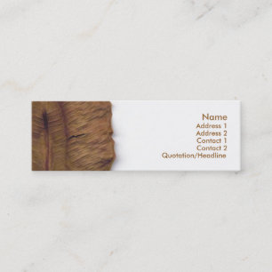 Mini Carte de visite feuille sèche