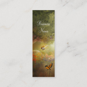 Mini Carte de visite Golden Woodland Bird Skinny