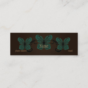 Mini Carte de visite maigre brûlé de papillon