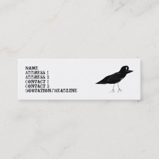 Mini Carte de visite maigre de merle (blanc)