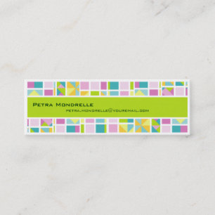 Mini Carte de visite maigre en pastel de grille de