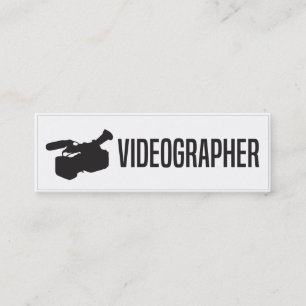 Mini Carte de visite maigre simple de Videographer