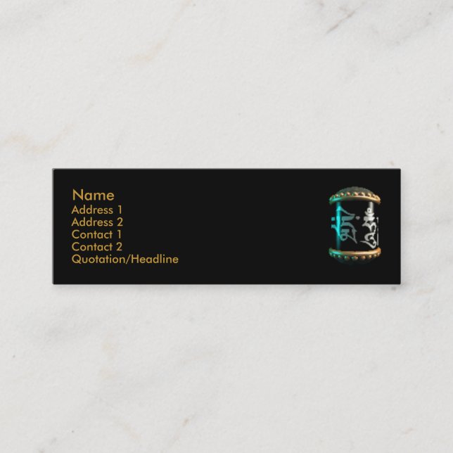 Mini Carte de visite mantra (Devant)