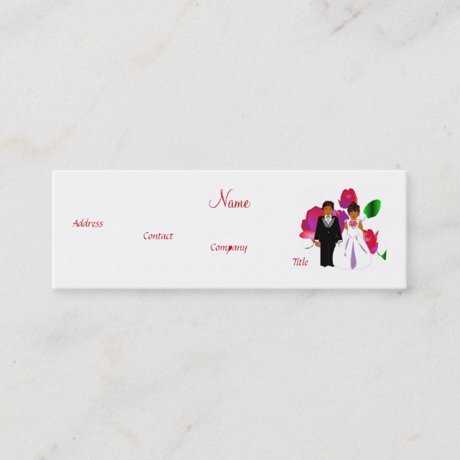 Mini Carte de visite mariage (Devant)