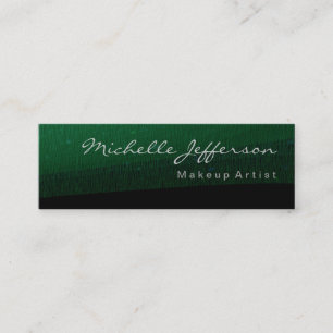 Mini Carte de visite Motif noir vert moderne maigre
