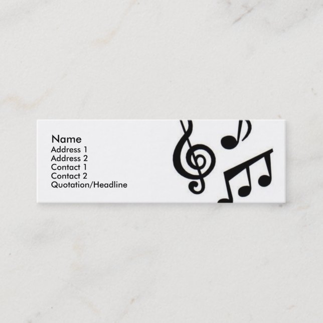 Mini Carte de visite musical (Devant)