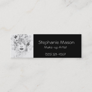 Mini Carte de visite noir maquilleur