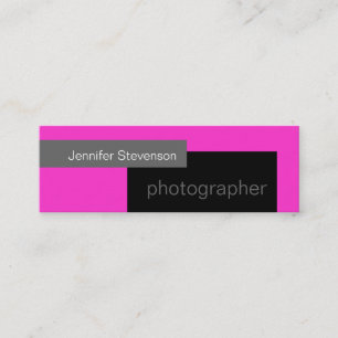 Mini Carte de visite photo rose noir gris blanc