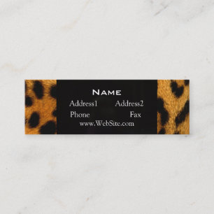 Mini Carte de visite Poster de animal Leopard Fur Skinn