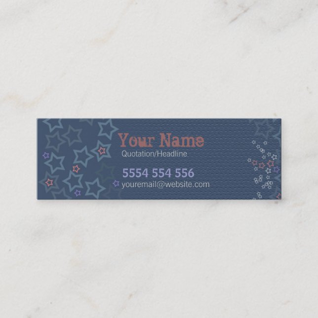 Mini Carte de visite pour les étoiles de pays (Devant)