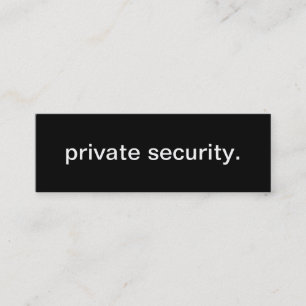 Mini Carte de visite privé de sécurité