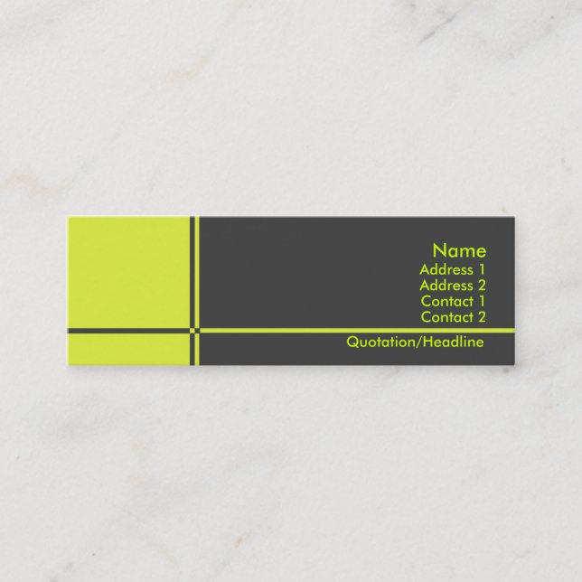 Mini Carte de visite professionnel (Devant)