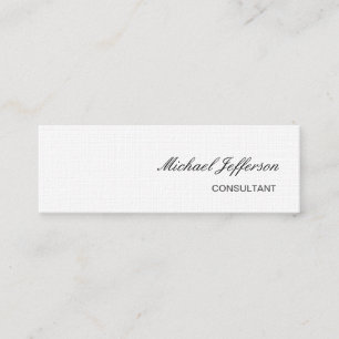 Mini Carte de visite professionnel mince en lin clair