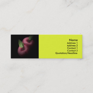Mini Carte de visite rouge de pommes