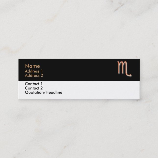 Mini Carte de visite Scorpio (Devant)