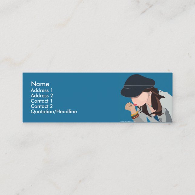 Mini Carte de visite "se demandant" de conception (Devant)
