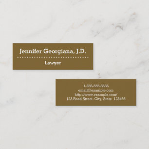 Mini Carte de visite simple et professionnel d'avocat