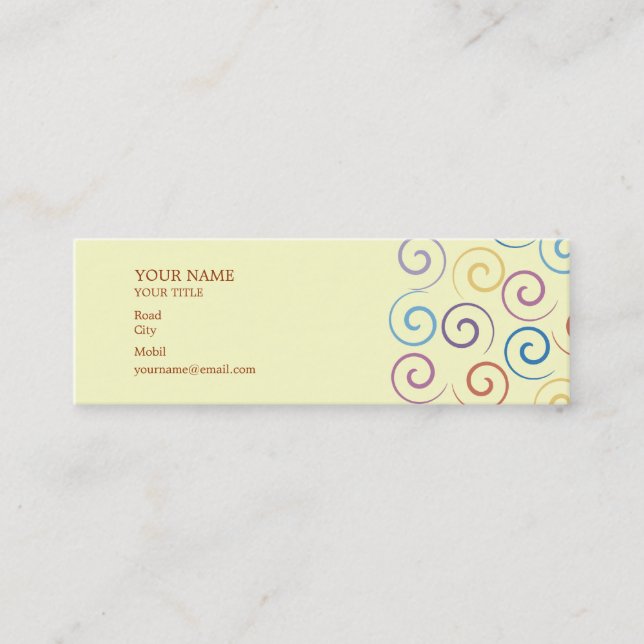 Mini Carte de visite spirale (Devant)