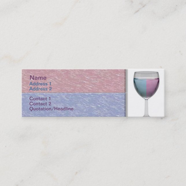 Mini Carte de visite Verre Vin (Devant)