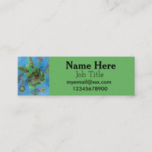 Mini carte de visite vert de lapin